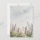 Wildblume Wasserfarbe | Rustikal Boho Dankeskarte (Rückseite)