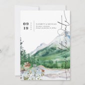 Wildblume Wasserfarbe | SAVE THE DATE (Vorderseite)