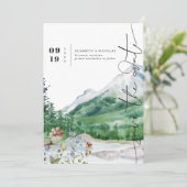 Wildblume Wasserfarbe | SAVE THE DATE (Stehend Vorderseite)