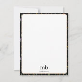 Wildblume Wasserfarbe Schwarzer Botanischer Flor Mitteilungskarte (Vorderseite)