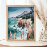 Wildblume Wasserfarbe Serene Küste Landschaft Poster<br><div class="desc">4:5 Verhältnis. Entdecken Sie die Küste mit diesem ruhigen Wasserfarbenplakat mit Wildblumen und sanften Wellen. Diese friedliche Küstenlandschaft bringt die beruhigende Schönheit der Natur in Ihren Raum und macht sie zu einer idealen Ergänzung,  um eine beruhigende,  am Strand inspiriert Atmosphäre in Ihrem Zuhause oder Büro zu schaffen.</div>