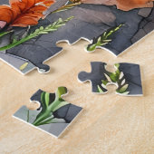 Wildblume Wasserfarbe Serene Küste Landschaft Puzzle (Seite)