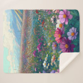 Wildblume Wasserfarbe Sherpadecke (Vorderseite (Horizontal))