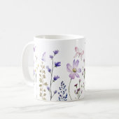 Wildblume Wasserfarbe Tasse (Vorderseite Links)