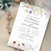 Wildblume Wasserfarbe Wiese Einladung