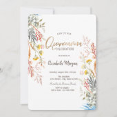 Wildblume Wasserfarbe Wiese Getrocknete Quinceñera Einladung (Vorderseite)