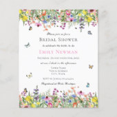 Wildblume Wasserfarben Brautparty (Vorderseite)