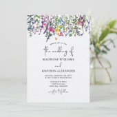 Wildblume Wasserfarben Einladung (Stehend Vorderseite)