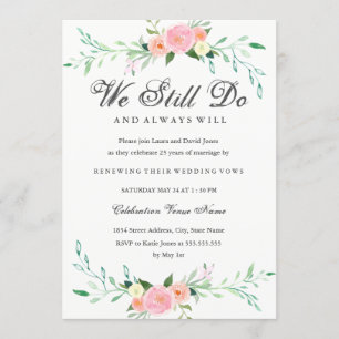 Wildblume Wasserfarben - Neueröffnung Jahr Einladung