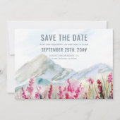 Wildblume Wasserfarben Save The Date (Vorderseite)