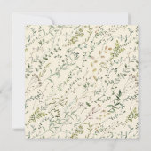 Wildblume Wasserfarben Sommer Herbst Brautparty Einladung (Rückseite)