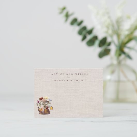 Wildblume Wasserfarben Tee Party Beratung Karten (Stehend Vorderseite)