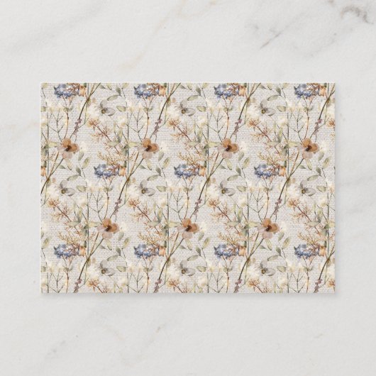 Wildblume Wasserfarben Tee Party Beratung Karten (Rückseite)