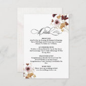 Wildblume Wasserfarbenflorale Hochzeit Begleitkarte (Vorne/Hinten)