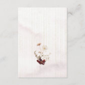 Wildblume Wasserfarbenflorale Hochzeit Begleitkarte (Rückseite)