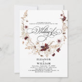 Wildblume Wasserfarbenflorale Hochzeit Einladung (Vorderseite)