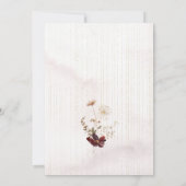 Wildblume Wasserfarbenflorale Hochzeit Einladung (Rückseite)