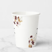 Wildblume Wasserfarbenflorale Hochzeit Pappbecher (Links)