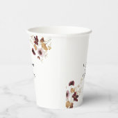 Wildblume Wasserfarbenflorale Hochzeit Pappbecher (Rechts)