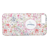 Wildblume Wasserfarbmuster Monogramm Case-Mate iPhone Hülle (Rückseite (Horizontal))