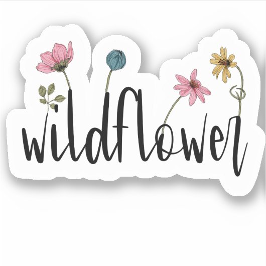 Wildblume Wasserflasche für Notebooks | Die Aufkle Aufkleber (Vorderseite)