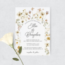 Wildblume Watercolor Arch Wedding Einladung