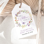 Wildblume Watercolor Baby Dusche Mädchen Danke Geschenkanhänger