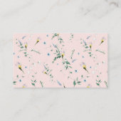 Wildblume Watercolor Babydusche Bücher für Kinder Begleitkarte (Rückseite)