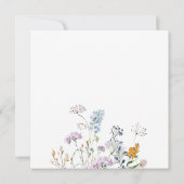 Wildblume Watercolor Babydusche Einladung (Rückseite)