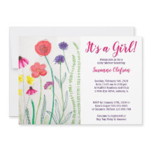 Wildblume Watercolor Babydusche