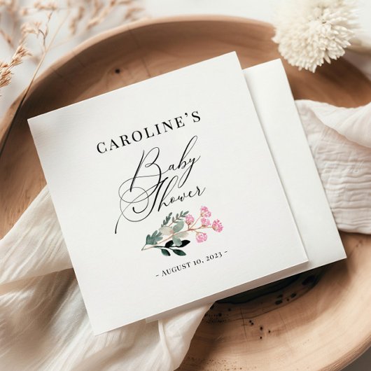 Wildblume Watercolor Babydusche Napkins Serviette