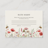 Wildblume Watercolor Bee Date Night Begleitkarte (Vorderseite)