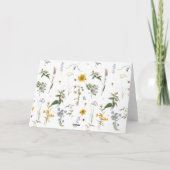 Wildblume Watercolor Blume Bridal Vielen Dank Karte (Rückseite)