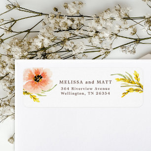 Wildblume Watercolor Boho Chic Rückgabezeichen