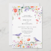 Wildblume Watercolor Botanische Frühjahrssonne Einladung (Vorderseite)