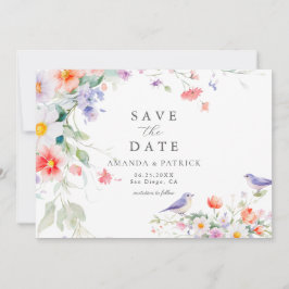 Wildblume Watercolor Botanische Frühjahrssonne Save The Date