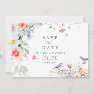 Wildblume Watercolor Botanische Frühjahrssonne Save The Date