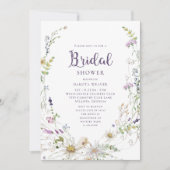 Wildblume Watercolor Brautparty Einladung (Vorderseite)