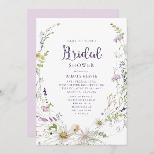 Wildblume Watercolor Brautparty Einladung