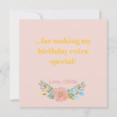 Wildblume Watercolor Dankeskarte (Rückseite)