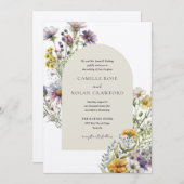 Wildblume Watercolor Einladung (Vorne/Hinten)