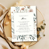 Wildblume Watercolor Frau Brautparty fehlen Einladung