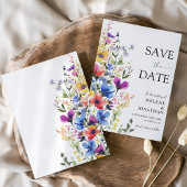 Wildblume Watercolor Garden Save The Date