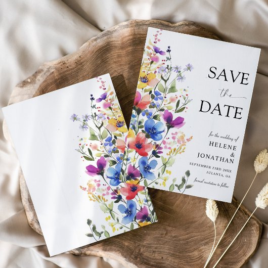 Wildblume Watercolor Garden Save The Date
