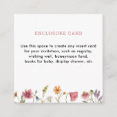 Wildblume Watercolor Garden Square Umschließungska Begleitkarte (Vorderseite)