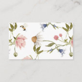 Wildblume Watercolor Girl Buchanfrage Begleitkarte (Rückseite)