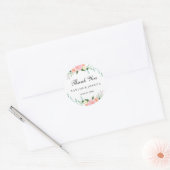 Wildblume Watercolor Hochzeitsticker Runder Aufkleber (Umschlag)