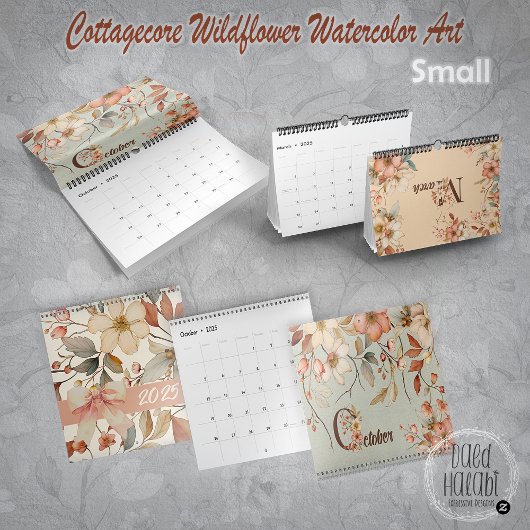 Wildblume Watercolor Kunst, Dichtung und Musik Kalender