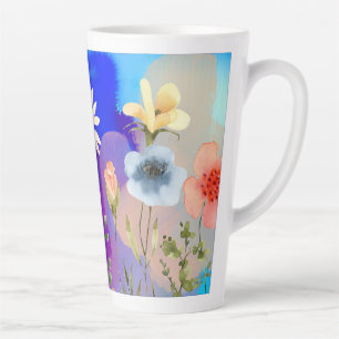 Wildblume Watercolor Natur Kunst, Dichtung und Mus Milchtasse