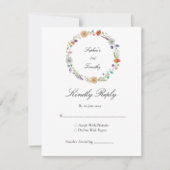 Wildblume Watercolor RSVP Karte (Vorderseite)